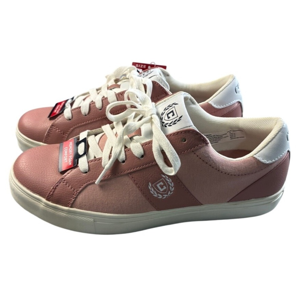 NWT Chaps Camden Womens 10 Pink Low Top Sneakers Memory Foam Comfort CAM2464B